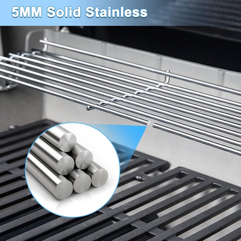 Adviace 65054 Grill Warming Rack for Weber Genesis 300 Series, Genesis E310, E320, E330, S310, S320, S330, Stainless Steel Warming Grates Replacement for Weber Genesis Grill Parts, Weber 81323, 62749. - Image 3